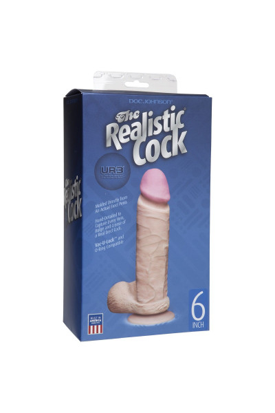 Реалистичный фаллоимитатор The Realistic Cock ULTRASKYN 6” на присоске - 17,3 см. Реалистичный фаллоимитатор The Realistic Cock ULTRASKYN 6” на присоске - 17,3 см.