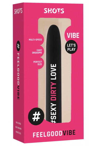 Черный гладкий вибромассажер Feelgood Vibe #Sexy dirty love - 17,2 см. Черный гладкий вибромассажер Feelgood Vibe #Sexy dirty love - 17,2 см.