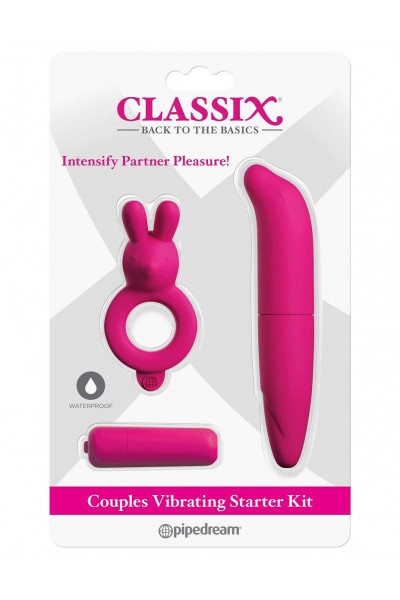 Ярко-розовый вибронабор для пар Couples Vibrating Starter Kit Ярко-розовый вибронабор для пар Couples Vibrating Starter Kit