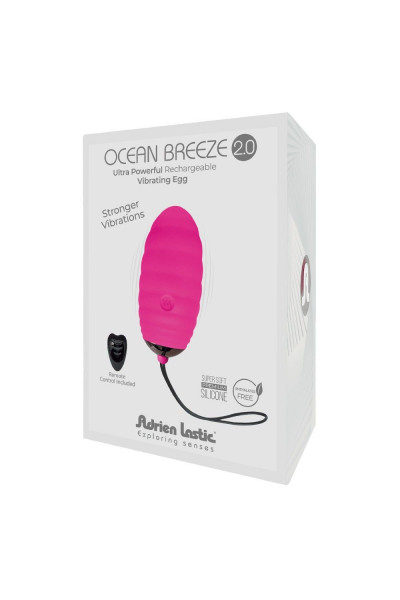 Розовое виброяйцо с пультом ДУ Ocean Breeze 2.0 + LRS Розовое виброяйцо с пультом ДУ Ocean Breeze 2.0 + LRS