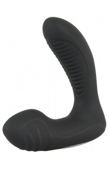 Черная анальная втулка с вибрацией и функцией нагрева Warming Vibrating Butt Plug