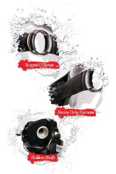 Полый страпон Extreme Hollow Strap-On чёрного цвета - 25 см. Полый страпон Extreme Hollow Strap-On чёрного цвета - 25 см.