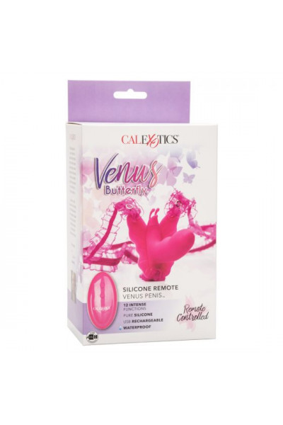 Розовая вибробабочка на ремешках Silicone Remote Venus Penis Розовая вибробабочка на ремешках Silicone Remote Venus Penis