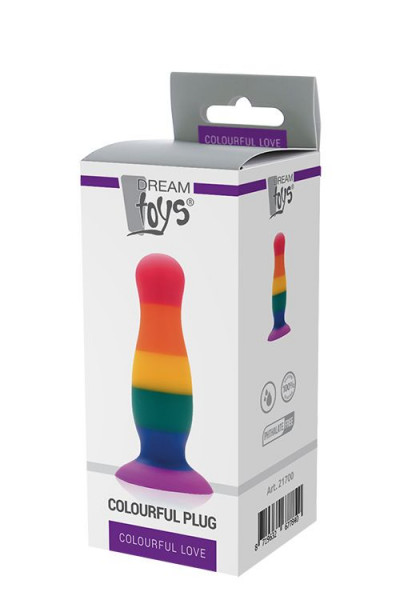 Разноцветная анальная пробка COLOURFUL PLUG - 12,5 см. Разноцветная анальная пробка COLOURFUL PLUG - 12,5 см.