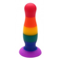 Разноцветная анальная пробка COLOURFUL PLUG - 12,5 см.