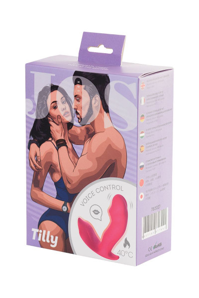 Розовый вибромассажер с голосовым управлением Tilly Розовый вибромассажер с голосовым управлением Tilly