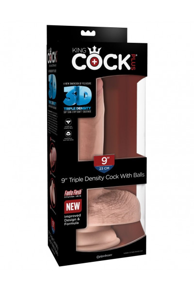 Телесный фаллоимитатор на присоске 9 Triple Density Cock with Balls - 24,1 см. Телесный фаллоимитатор на присоске 9 Triple Density Cock with Balls - 24,1 см.