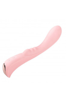 Нежно-розовый вибромассажер 6 Silicone G-Spot Fun - 19,1 см.