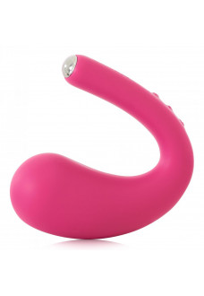 Ярко-розовый вибратор Dua G-spot Clitoral Wearable Vibrator - 17,8 см.