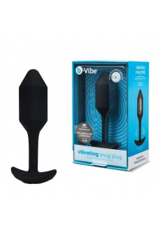 Чёрная пробка для ношения с вибрацией Snug Plug 2 - 11,4 см.