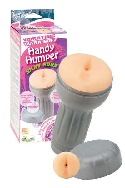 Мастурбатор-анус в серой колбе Handy Humper Silky Anus с вибрацией Мастурбатор-анус в серой колбе Handy Humper Silky Anus с вибрацией