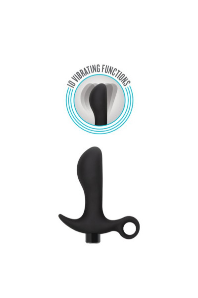 Черный анальный вибратор Silicone Vibrating Prostate Massager 01 - 10,8 см. Черный анальный вибратор Silicone Vibrating Prostate Massager 01 - 10,8 см.