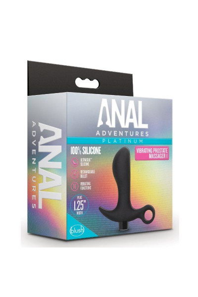 Черный анальный вибратор Silicone Vibrating Prostate Massager 01 - 10,8 см. Черный анальный вибратор Silicone Vibrating Prostate Massager 01 - 10,8 см.