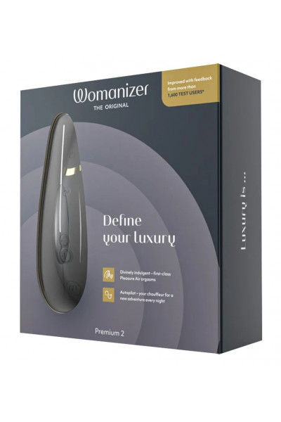 Черный клиторальный стимулятор Womanizer Premium 2 Черный клиторальный стимулятор Womanizer Premium 2