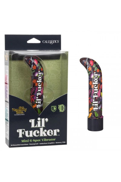Черный мини-вибратор с цветочным принтом Lil Fucker Mini G-Spot Vibrator - 12,75 см. Черный мини-вибратор с цветочным принтом Lil Fucker Mini G-Spot Vibrator - 12,75 см.