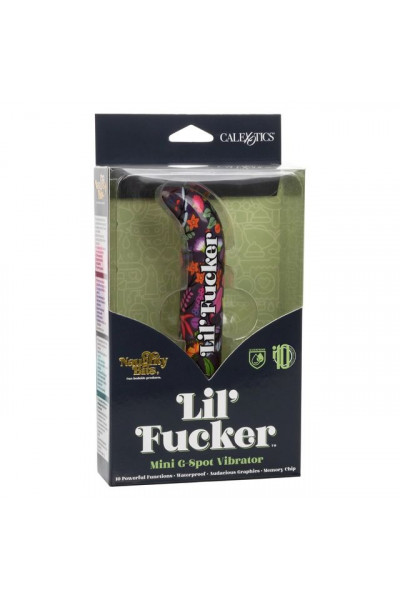 Черный мини-вибратор с цветочным принтом Lil Fucker Mini G-Spot Vibrator - 12,75 см. Черный мини-вибратор с цветочным принтом Lil Fucker Mini G-Spot Vibrator - 12,75 см.