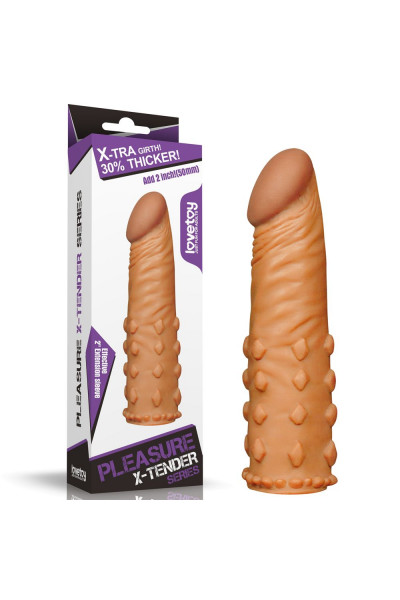 Коричневая насадка-удлинитель Add 2 Pleasure X Tender Penis Sleeve - 18 см. Коричневая насадка-удлинитель Add 2 Pleasure X Tender Penis Sleeve - 18 см.