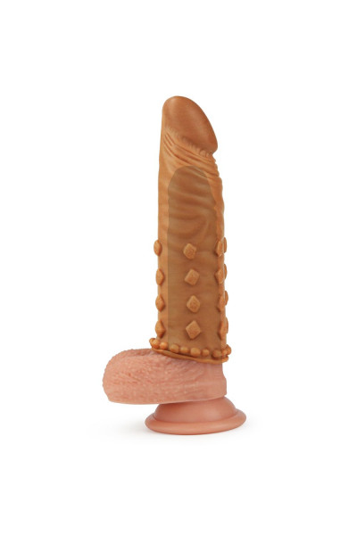 Коричневая насадка-удлинитель Add 2 Pleasure X Tender Penis Sleeve - 18 см. Коричневая насадка-удлинитель Add 2 Pleasure X Tender Penis Sleeve - 18 см.