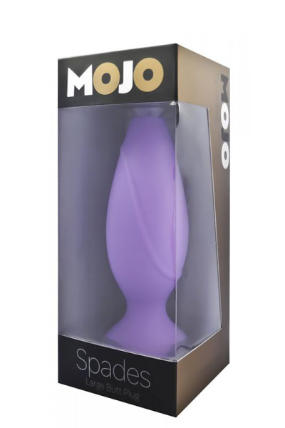 Фиолетовая анальная силиконовая пробка Mojo - 11 см. Фиолетовая анальная силиконовая пробка Mojo - 11 см.