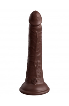 Коричневый фаллоимитатор 7 Silicone Dual Density Cock - 21 см.