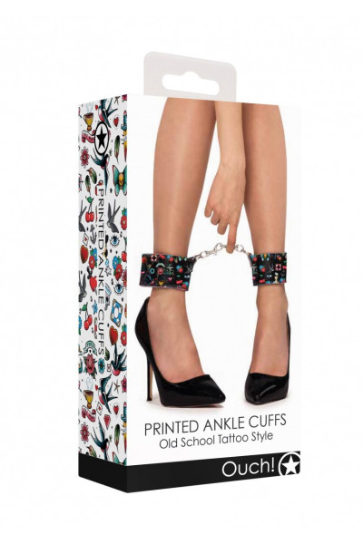 Наножники на цепочке Printed Ankle Cuffs Old School Tattoo Style Наножники на цепочке Printed Ankle Cuffs Old School Tattoo Style