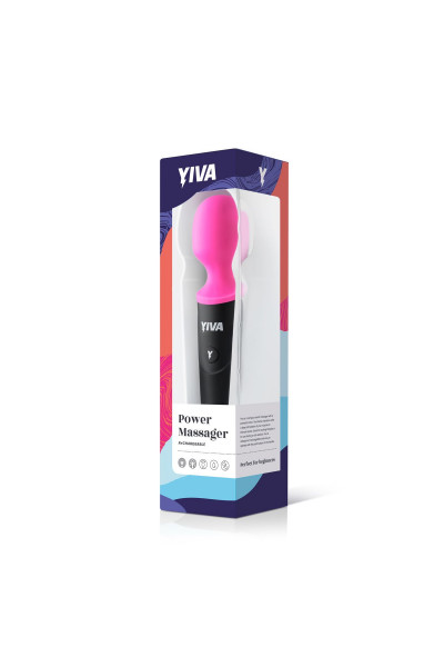 Розово-черный вибромассажер Yiva Power Massager Розово-черный вибромассажер Yiva Power Massager
