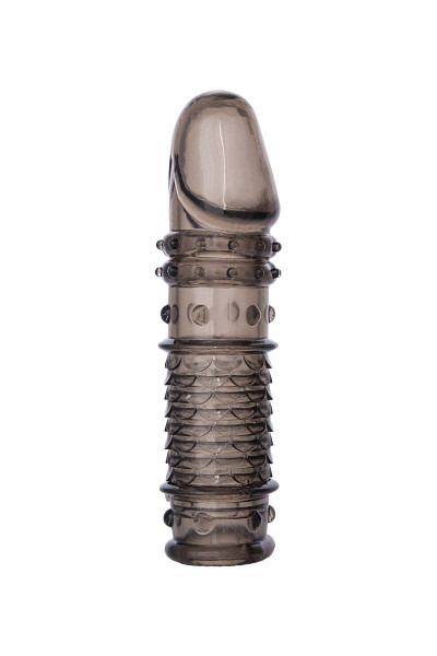 Дымчатая закрытая насадка ToyFa XLover с чешуйками и пупырышками - 13,5 см. Дымчатая закрытая насадка ToyFa XLover с чешуйками и пупырышками - 13,5 см.
