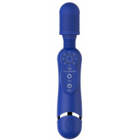 Синий универсальный массажер Silicone Massage Wand - 20 см.