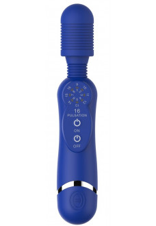 Синий универсальный массажер Silicone Massage Wand - 20 см.