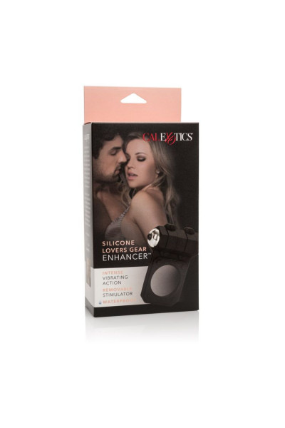 Чёрное эрекционное кольцо с вибропулей Silicone Lovers Gear Enhancer Чёрное эрекционное кольцо с вибропулей Silicone Lovers Gear Enhancer