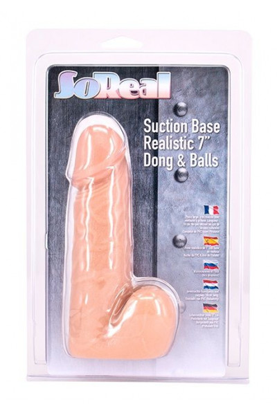 Телесный фаллоимитатор SO REAL REALISTIC 7INCH DONG BALLS - 18 см. Телесный фаллоимитатор SO REAL REALISTIC 7INCH DONG BALLS - 18 см.