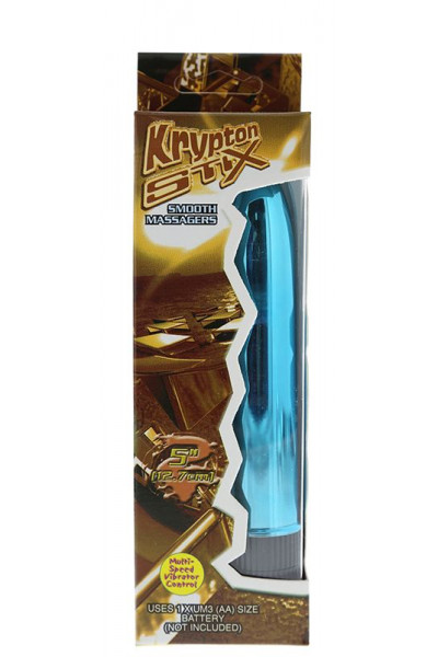 Голубой гладкий вибромассажёр KRYPTON STIX 5 MASSAGER M/S BLUE - 12,7 см. Голубой гладкий вибромассажёр KRYPTON STIX 5 MASSAGER M/S BLUE - 12,7 см.