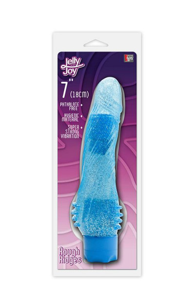 Голубой водонепроницаемый вибратор JELLY JOY ROUGH RIDGES MULTISPEED VIBE - 18 см. Голубой водонепроницаемый вибратор JELLY JOY ROUGH RIDGES MULTISPEED VIBE - 18 см.