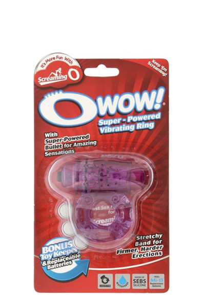 Фиолетовое эрекционное виброкольцо OWOW PURPLE Фиолетовое эрекционное виброкольцо OWOW PURPLE