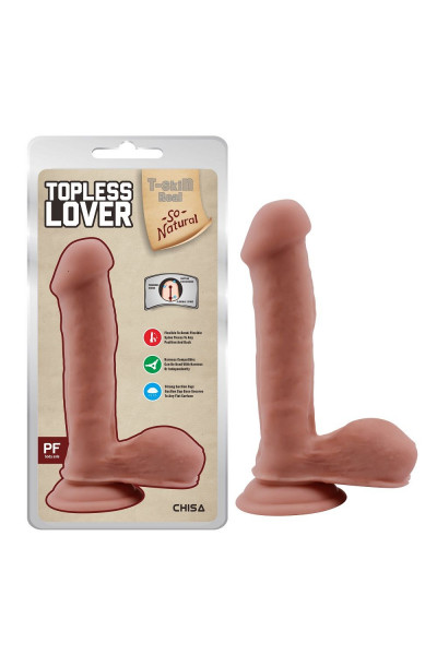 Телесный фаллоимитатор на присоске Topless Lover - 19,2 см. Телесный фаллоимитатор на присоске Topless Lover - 19,2 см.
