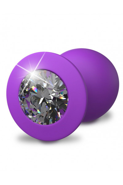 Фиолетовая анальная пробка со стразом Her Little Gem Large Plug - 9,5 см. Фиолетовая анальная пробка со стразом Her Little Gem Large Plug - 9,5 см.