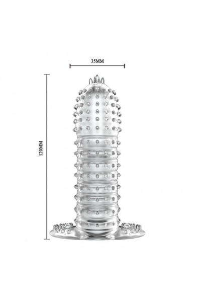 Закрытая прозрачная насадка Crystal sleeve - 12 см. Закрытая прозрачная насадка Crystal sleeve - 12 см.