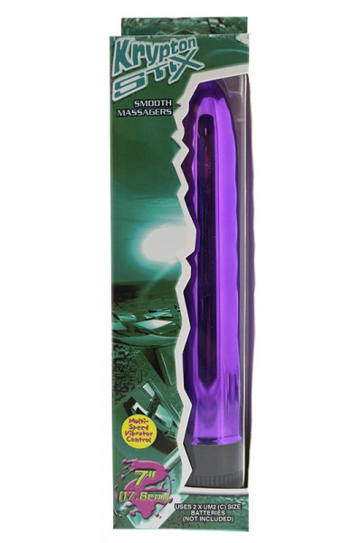 Фиолетовый классический вибратор KRYPTON STIX 7 MASSAGER - 17,8 см. Фиолетовый классический вибратор KRYPTON STIX 7 MASSAGER - 17,8 см.