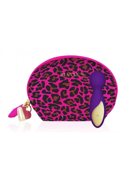 Фиолетовый вибратор Lovely Leopard - 12 см. Фиолетовый вибратор Lovely Leopard - 12 см.