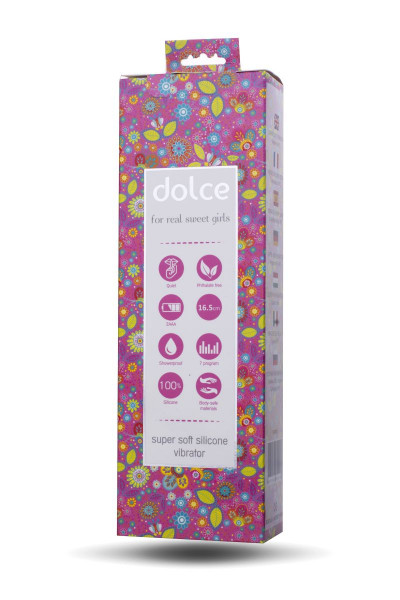 Ярко-розовый вибратор Dolce Leo - 16,5 см. Ярко-розовый вибратор Dolce Leo - 16,5 см.