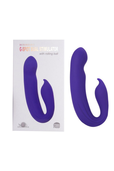Фиолетовый вибратор G-Spot Dual Stimulator with Rolling Ball - 17,1 см. Фиолетовый вибратор G-Spot Dual Stimulator with Rolling Ball - 17,1 см.