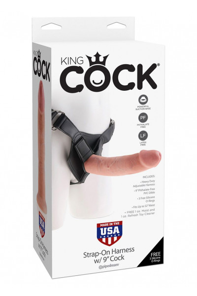 Страпон Harness со съемной телесной насадкой King Cock 9 - 22,9 см. Страпон Harness со съемной телесной насадкой King Cock 9 - 22,9 см.