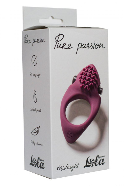 Бордовое эрекционное виброкольцо Pure Passion Midnight Бордовое эрекционное виброкольцо Pure Passion Midnight