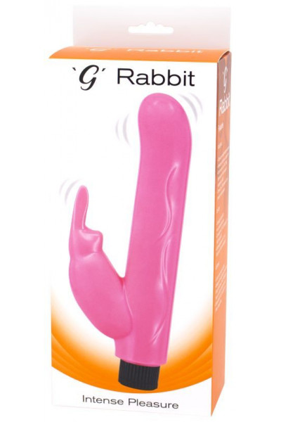 Розовый вибромассажер с клиторальным отростком G Rabbit - 15 см. Розовый вибромассажер с клиторальным отростком G Rabbit - 15 см.