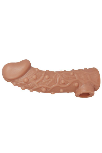 Насадка на фаллос с отверстием для мошонки Cock Sleeve 002 Size L - 17,6 см. Насадка на фаллос с отверстием для мошонки Cock Sleeve 002 Size L - 17,6 см.
