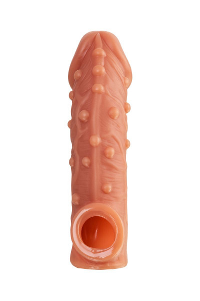 Насадка на фаллос с отверстием для мошонки Cock Sleeve 002 Size L - 17,6 см. Насадка на фаллос с отверстием для мошонки Cock Sleeve 002 Size L - 17,6 см.