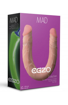 Двусторонний фаллоимитатор из cyberskin Mad Pepper - 47 см.