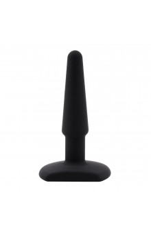 Черная анальная втулка Silicone Butt Plug 4 - 11 см.
