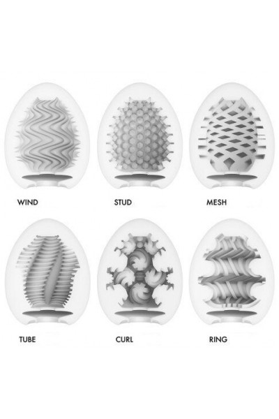Набор из 6 мастурбаторов Tenga EGG IV с различным рельефом Набор из 6 мастурбаторов Tenga EGG IV с различным рельефом
