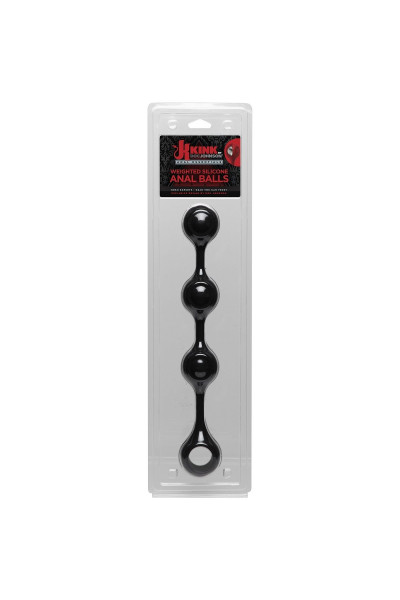 Черные утяжеленные анальные шарики Anal Essentials Weighted Silicone Anal Balls - 34,3 см. Черные утяжеленные анальные шарики Anal Essentials Weighted Silicone Anal Balls - 34,3 см.